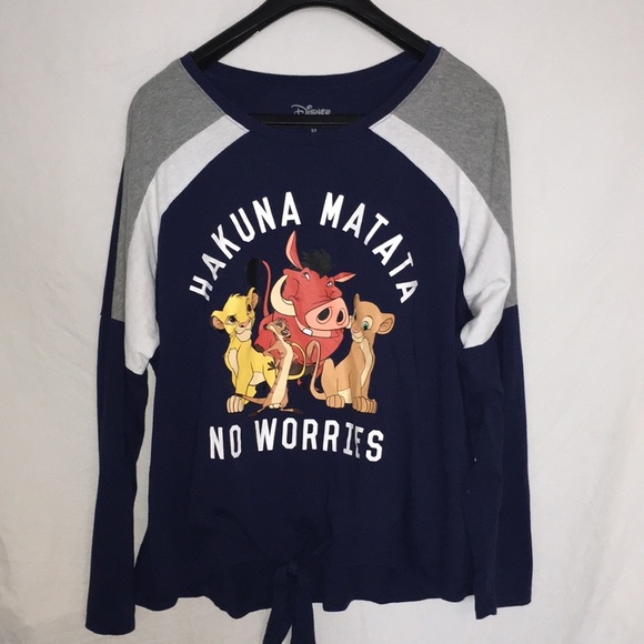 Disney Tops - Disney Lion King Long-sleeve Tie Front T-shirt 2X